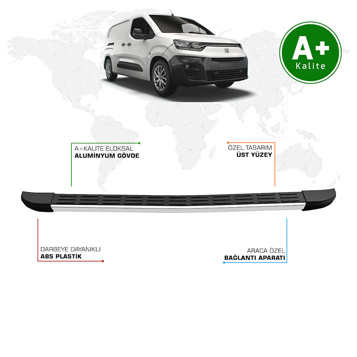 Fiat Doblo Panelvan Arka Basamak Uzun Şasi 2023 Model ve Sonrası S-Line