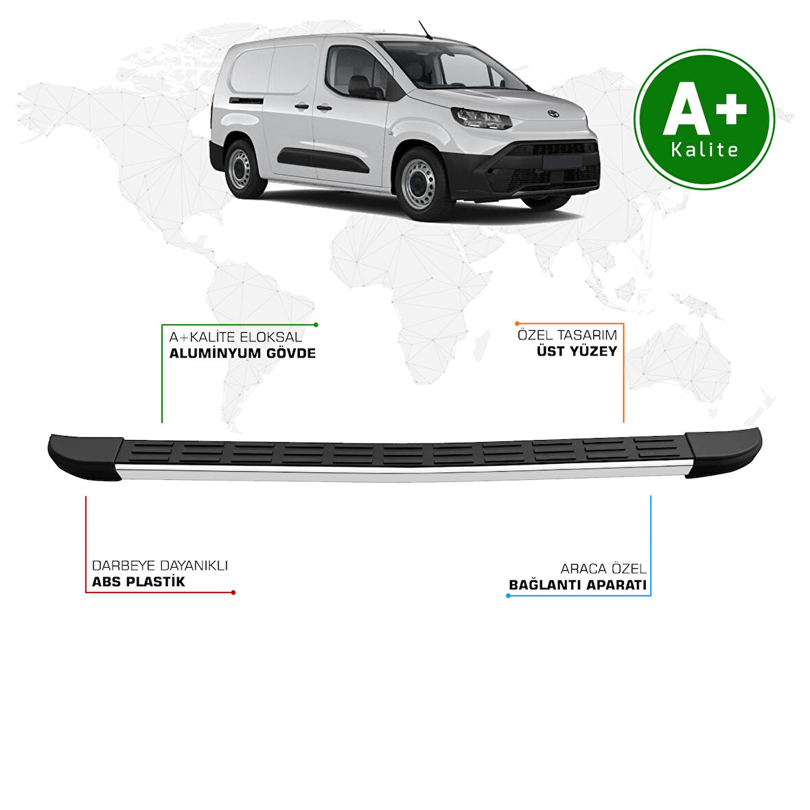 Toyota Proace City Panelvan Arka Basamak Uzun Şasi 2024 Model ve Sonrası S-Line