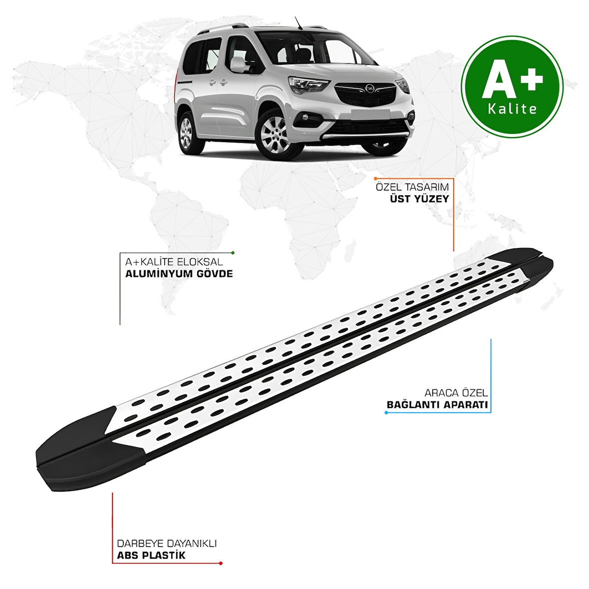 Opel Combo Yan Basamak Kısa Şasi 2019 Model ve Sonrası TrimLine