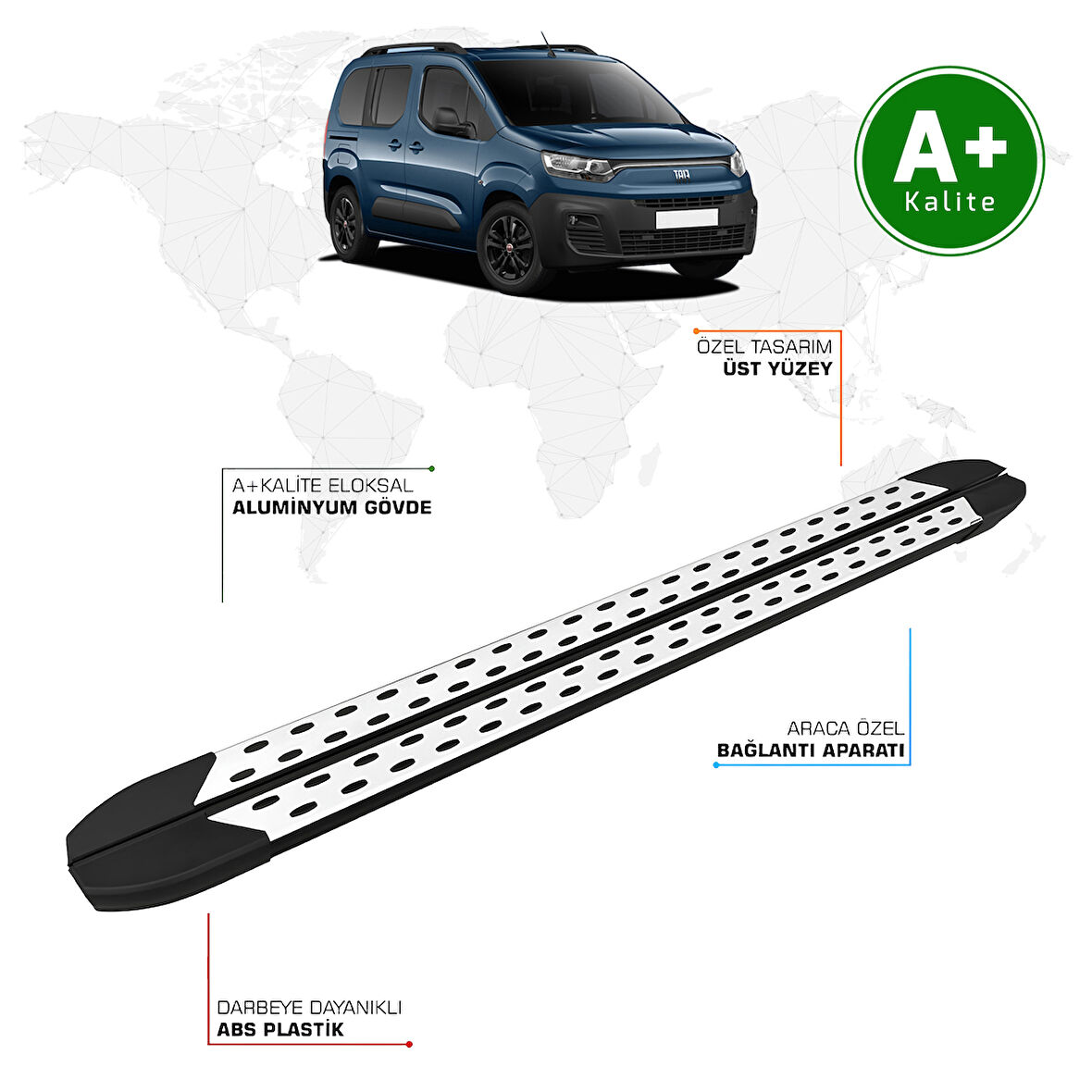 Fiat Doblo Yan Basamak Kısa Şasi 2023 Model ve Sonrası TrimLine