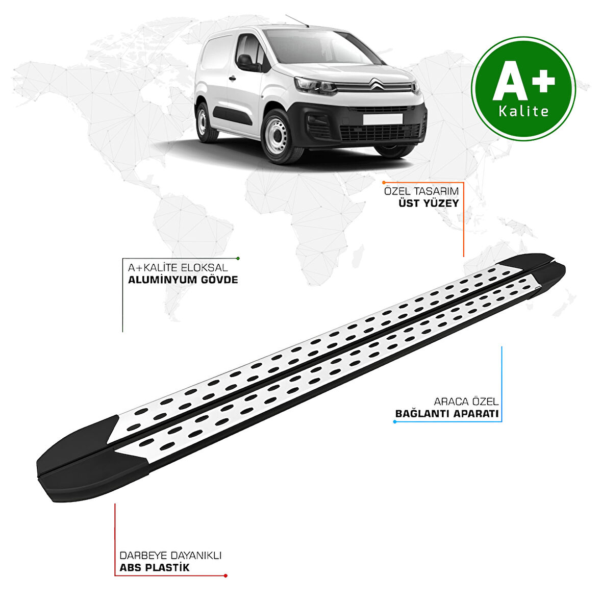 Citroen Berlingo Panelvan Yan Basamak Uzun Şasi 2019 Model ve Sonrası TrimLine