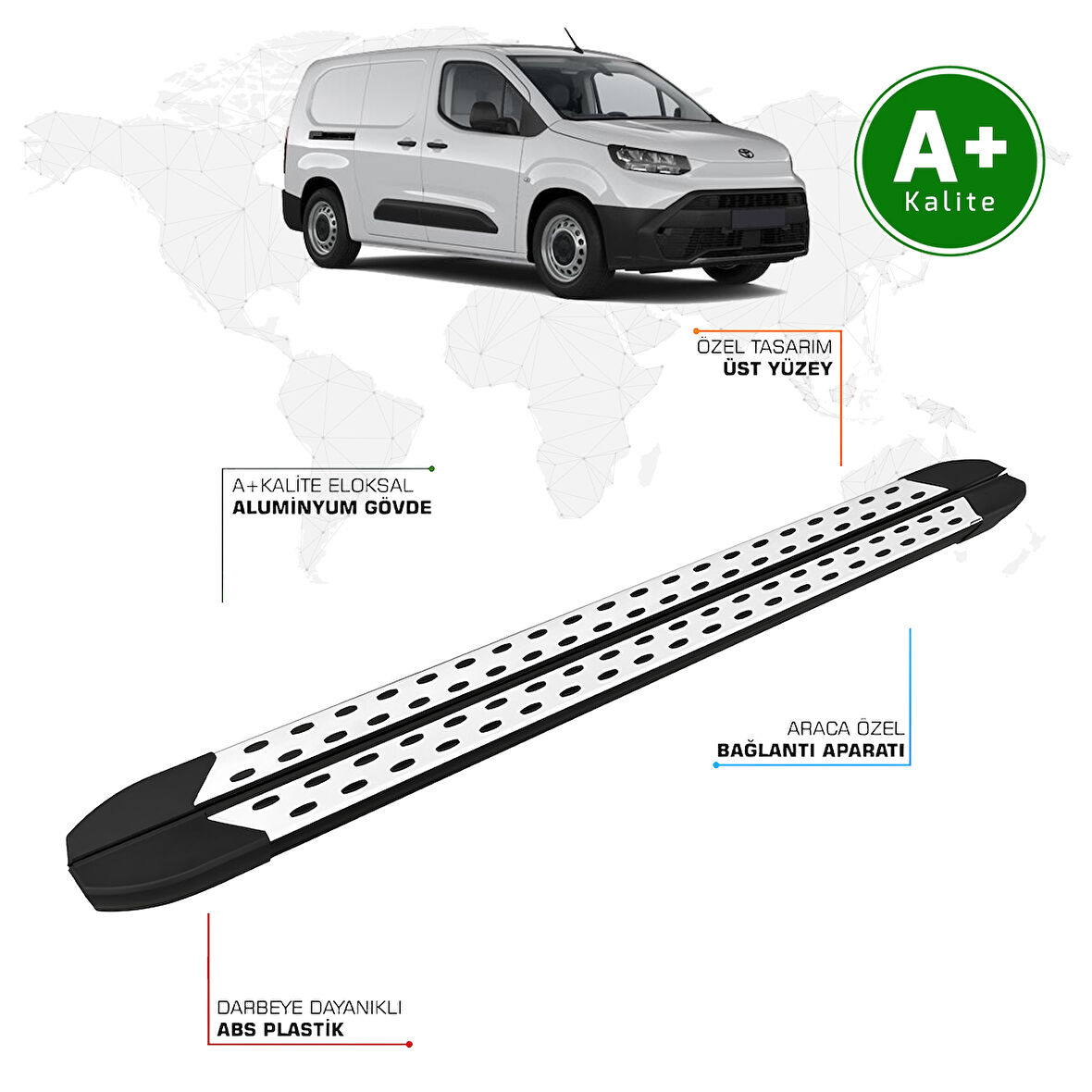 Toyota Proace City Panelvan Yan Basamak Uzun Şasi 2024 Model ve Sonrası TrimLine