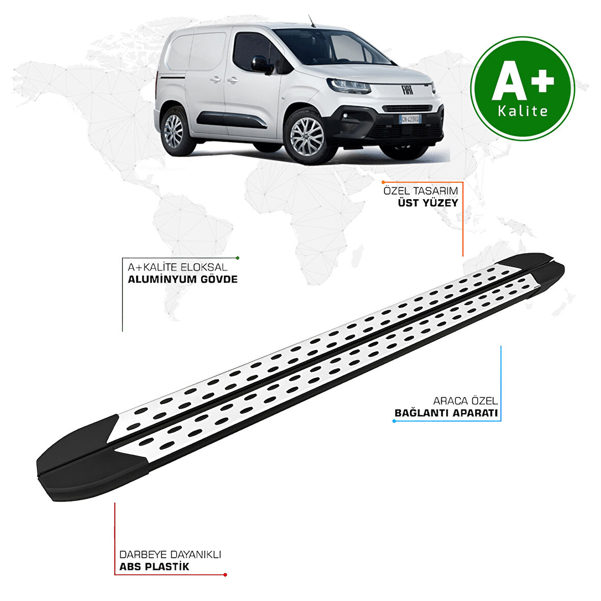 Fiat Doblo Panelvan Yan Basamak Uzun Şasi 2024 Model ve Sonrası TrimLine