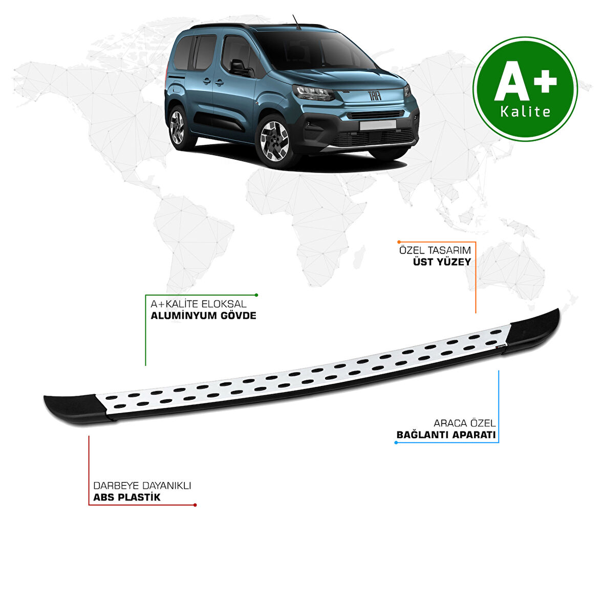 Fiat Doblo Arka Basamak Kısa Şasi 2024 Model ve Sonrası TrimLine