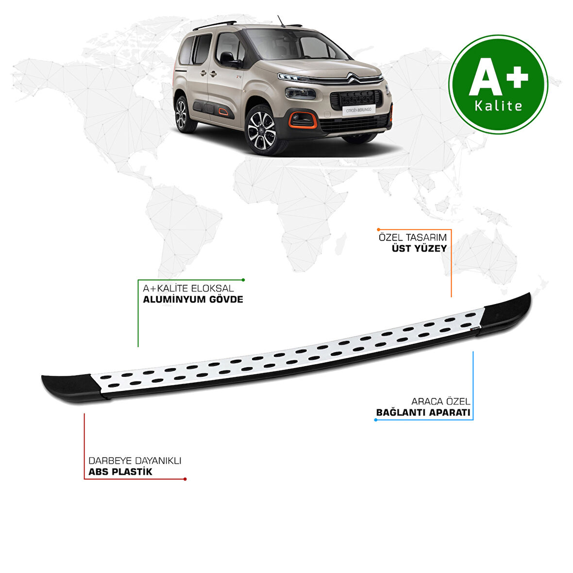 Citroen Berlingo Panelvan Arka Basamak Uzun Şasi 2019 Model ve Sonrası TrimLine