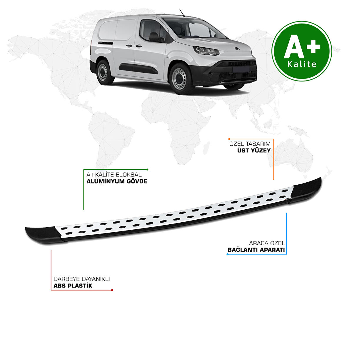 Toyota Proace City Panelvan Arka Basamak Uzun Şasi 2024 Model ve Sonrası TrimLine