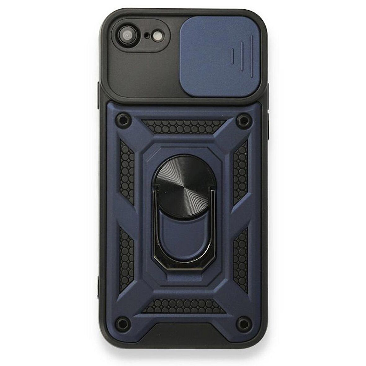 Gpack Apple iPhone SE 2022 Kılıf Tank Aramid Sürgülü Vega Yüzüklü