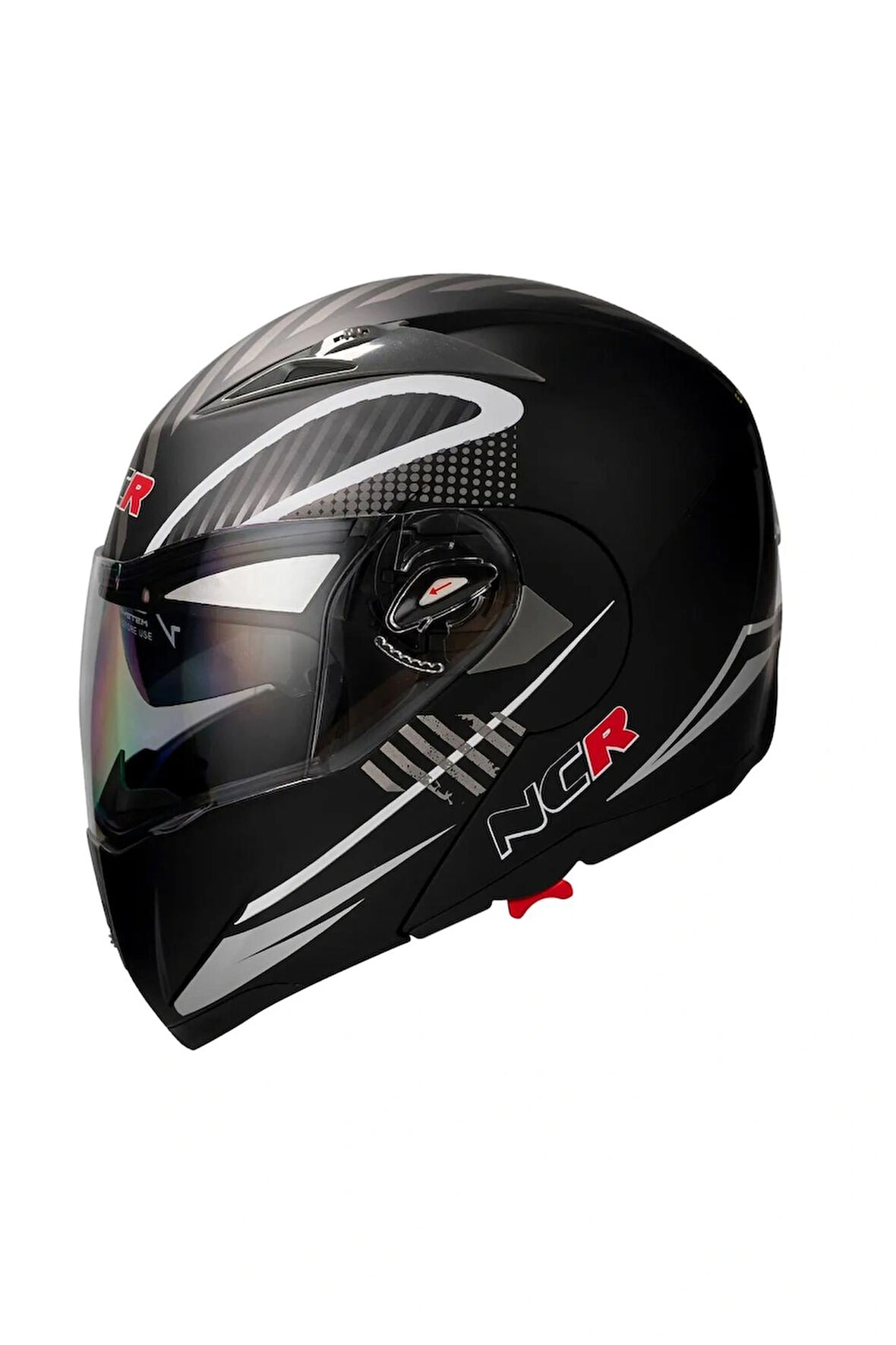 NCR Kask Çene Açılır Vizörlü Monster Mat Siyah (Ece Belgeli)