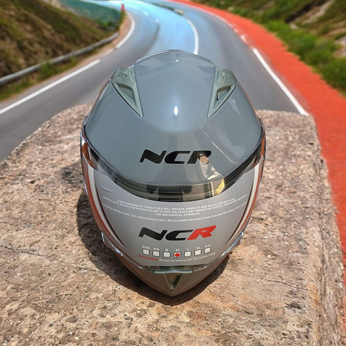 NCR-158 ÇENE AÇILIR GÖZLÜKLÜ E-CE BELGELİ KASK COOL GRİ