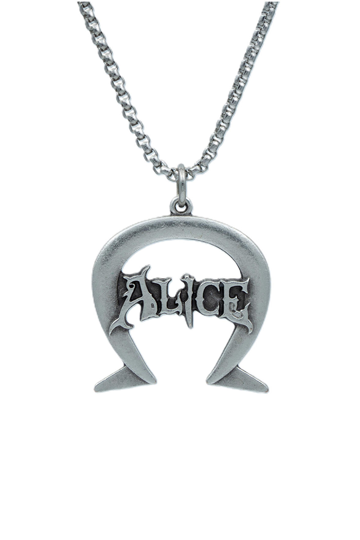 Alice Örme Zincir Kolye - Gümüş Kaplama - Erkek Kadın Kolye - No:1542