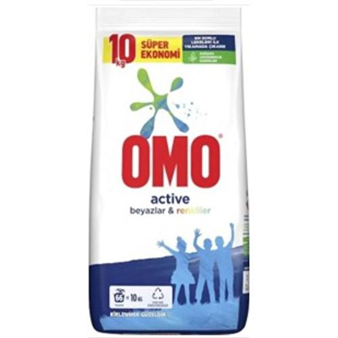 Omo Active Beyazlar ve Renkliler İçin Toz Çamaşır Deterjanı 10 kg 66 Yıkama