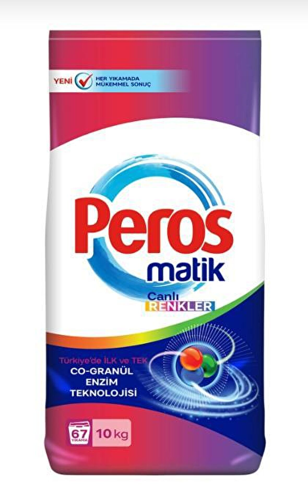 Peros Matik Parfümlü Renkliler İçin Toz Çamaşır Deterjanı 10 kg 67 Yıkama