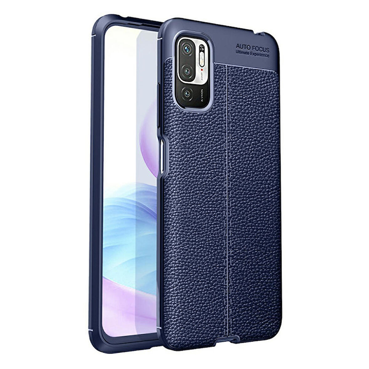 Smcase Xiaomi Redmi Note 10 5G Kılıf Deri Dokulu Silikon