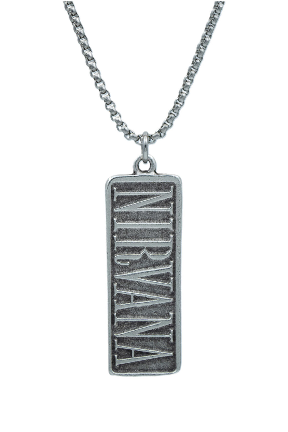 Nirvana Örme Zincir Kolye - Gümüş Kaplama - Erkek Kadın Kolye - No:1545