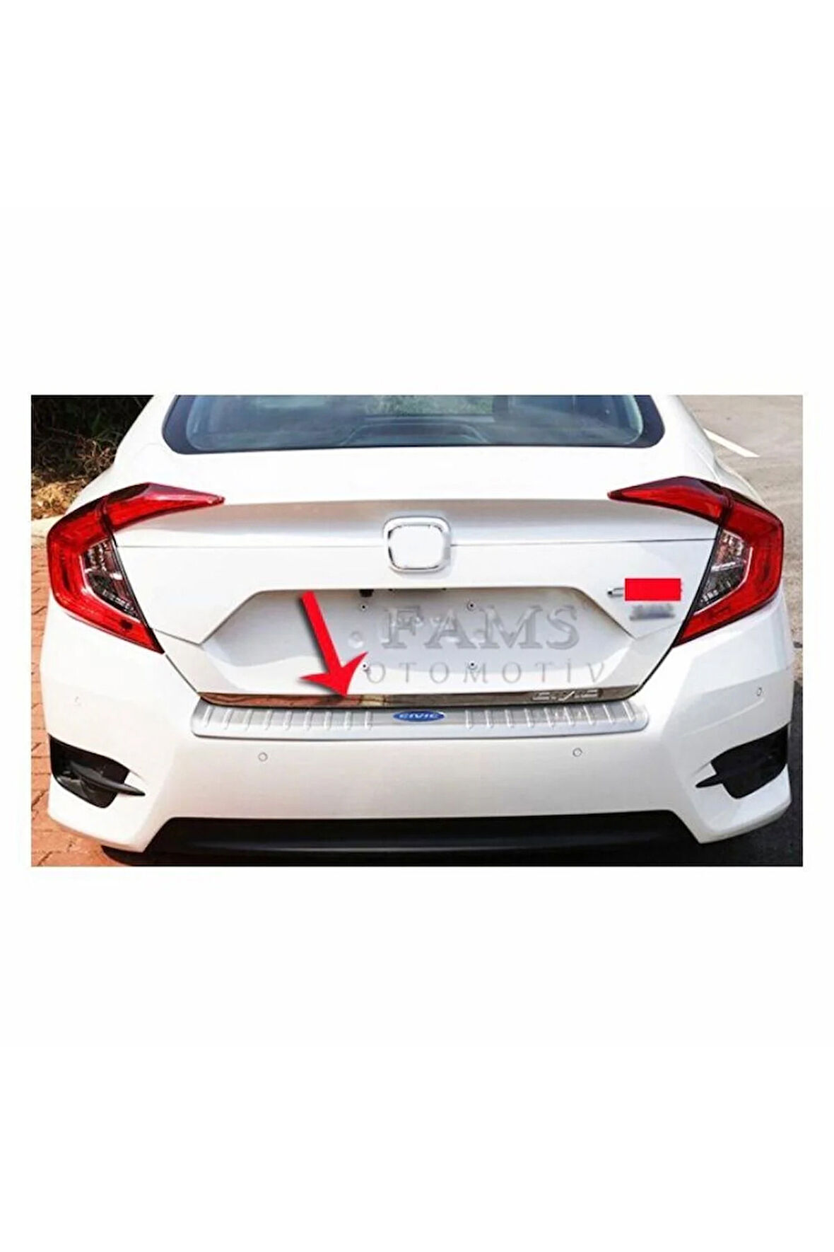 Honda Civic Krom Alt Bagaj Çıtası 2016 Üzeri P. Çelik