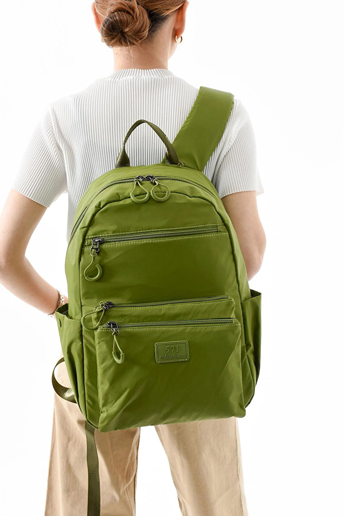 Orta Boy Sırt Çantası Ultra Hafif Çok Cepli Açık Yeşil (Model:571-13-9B)