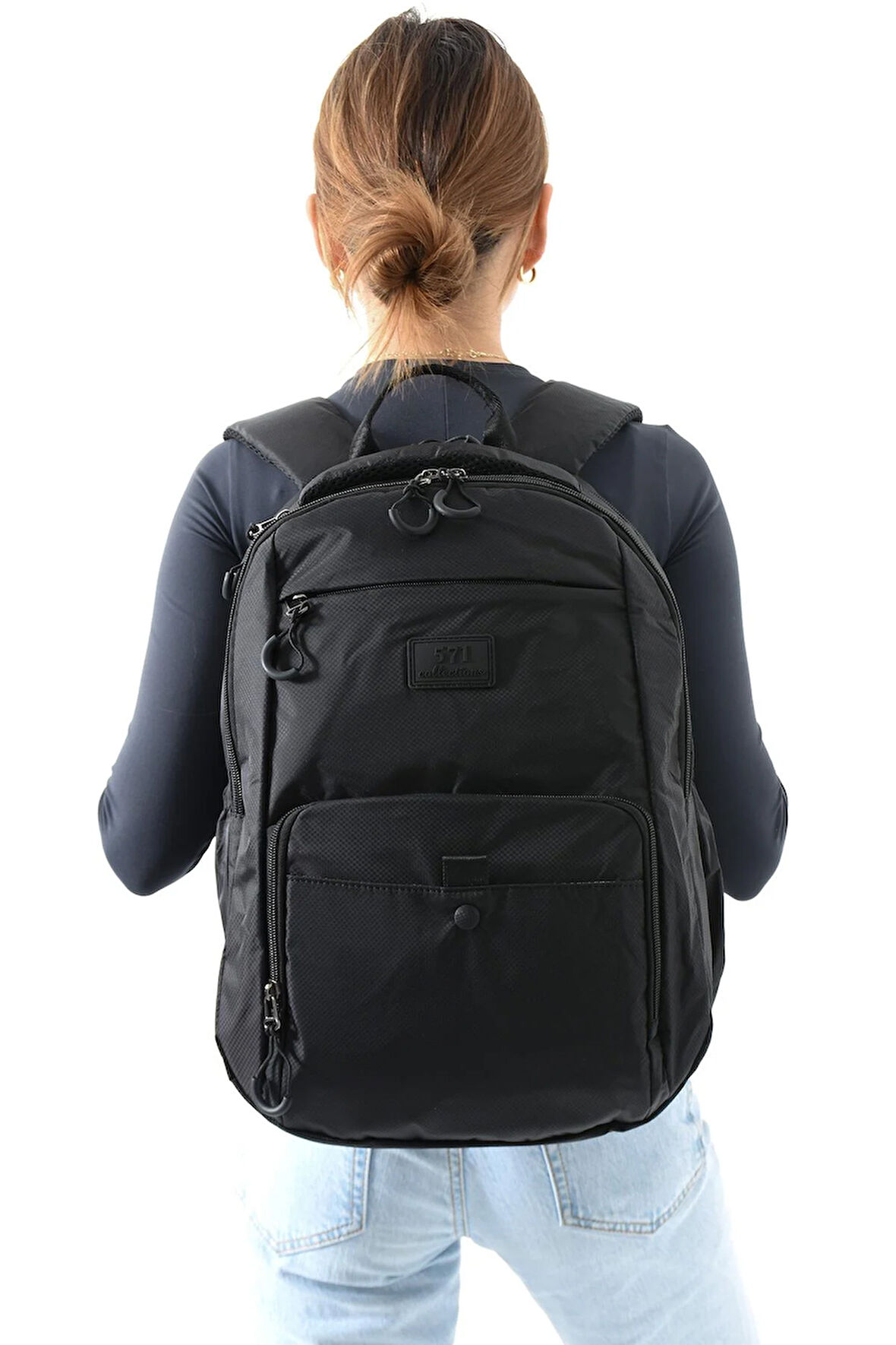 Orta Boy Sırt Çantası Ultra Hafif Çok Cepli Siyah (Model:571-13-9E)