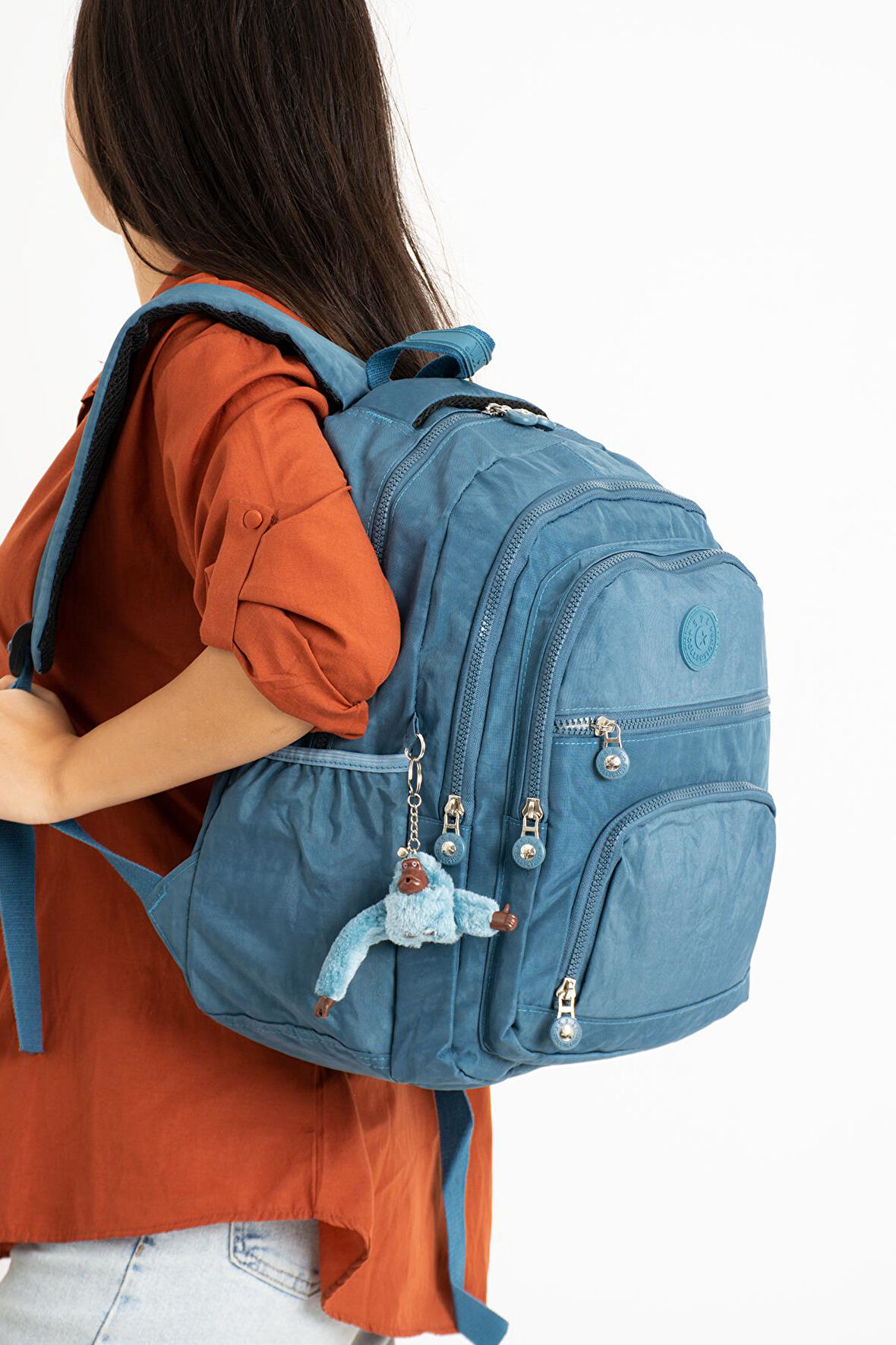 Ultra Hafif Orta Boy Sırt Çantası Unisex Mavi (Model: 571-3C) 