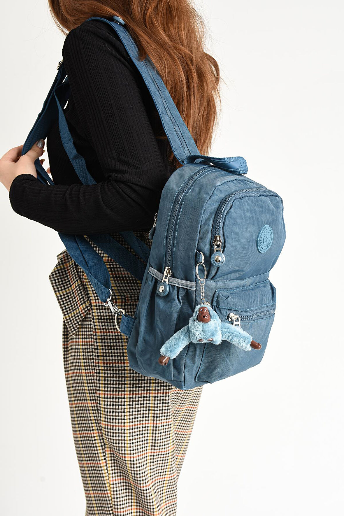 Hem Sırt Hem Göğüs Spor Genç Kadın Çantası Mavi (Model: 571-8C) 