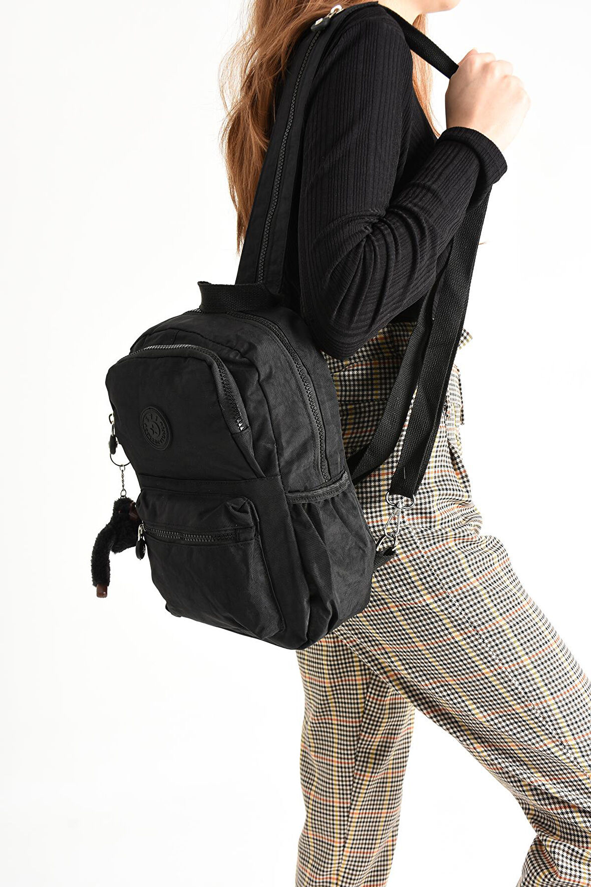 Hem Sırt Hem Göğüs Spor Genç Kadın Çantası Siyah (Model: 571-8C)