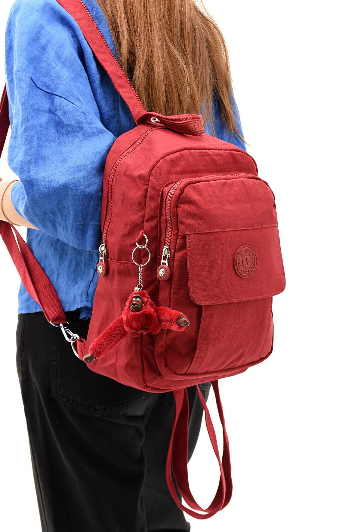 Hem Sırt Hem Göğüs  Spor Genç Kadın Çantası Kırmızı (Model: 571-8D) 