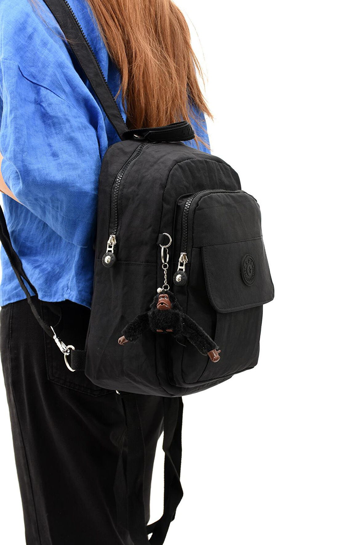 Hem Sırt Hem Göğüs  Spor Genç Kadın Çantası Siyah (Model: 571-8D) 