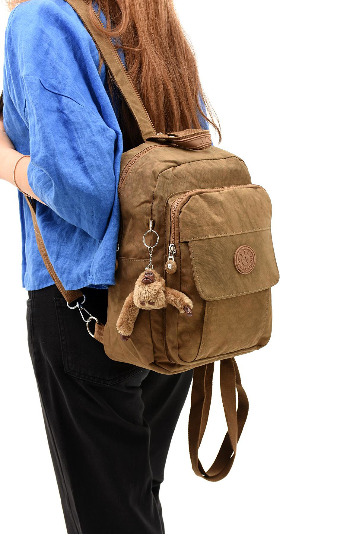 Hem Sırt Hem Göğüs  Spor Genç Kadın Çantası Taba (Model: 571-8D)