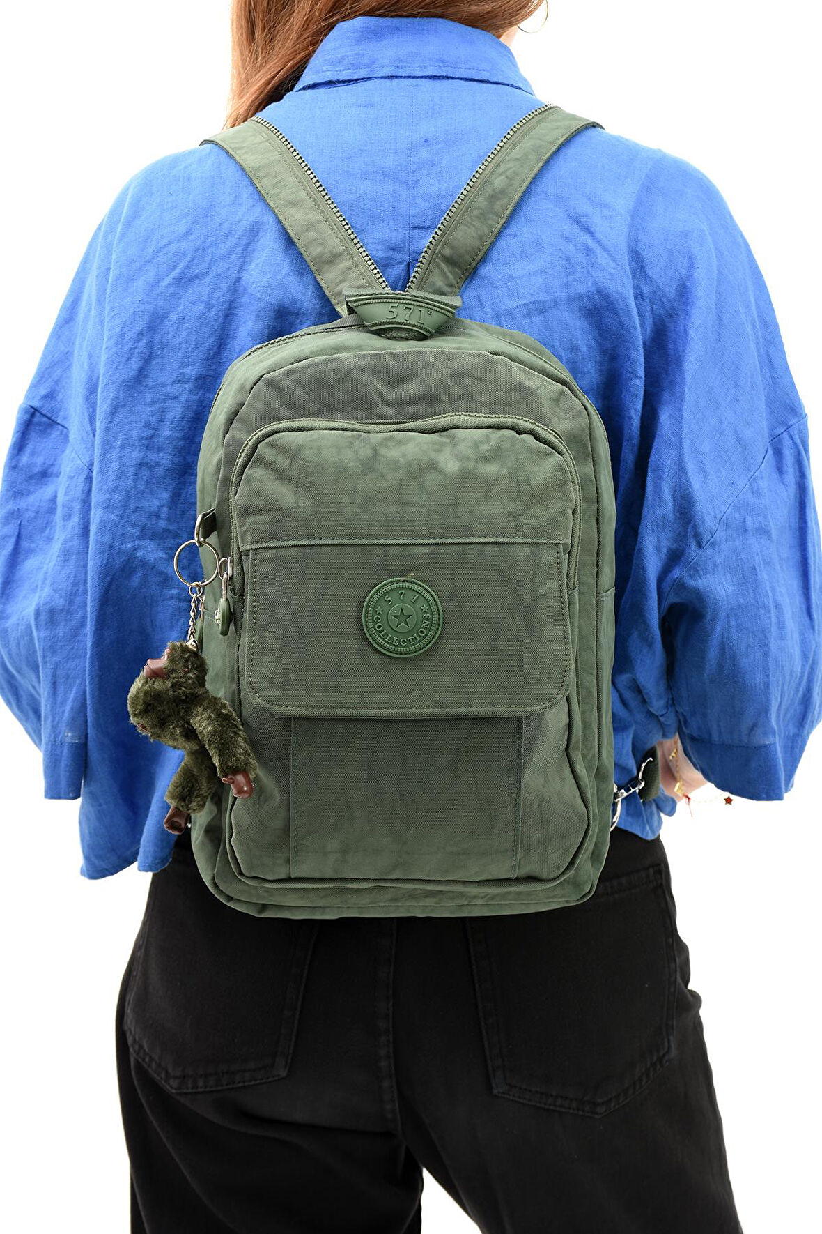 Hem Sırt Hem Göğüs  Spor Genç Kadın Çantası Yeşil (Model: 571-8D)