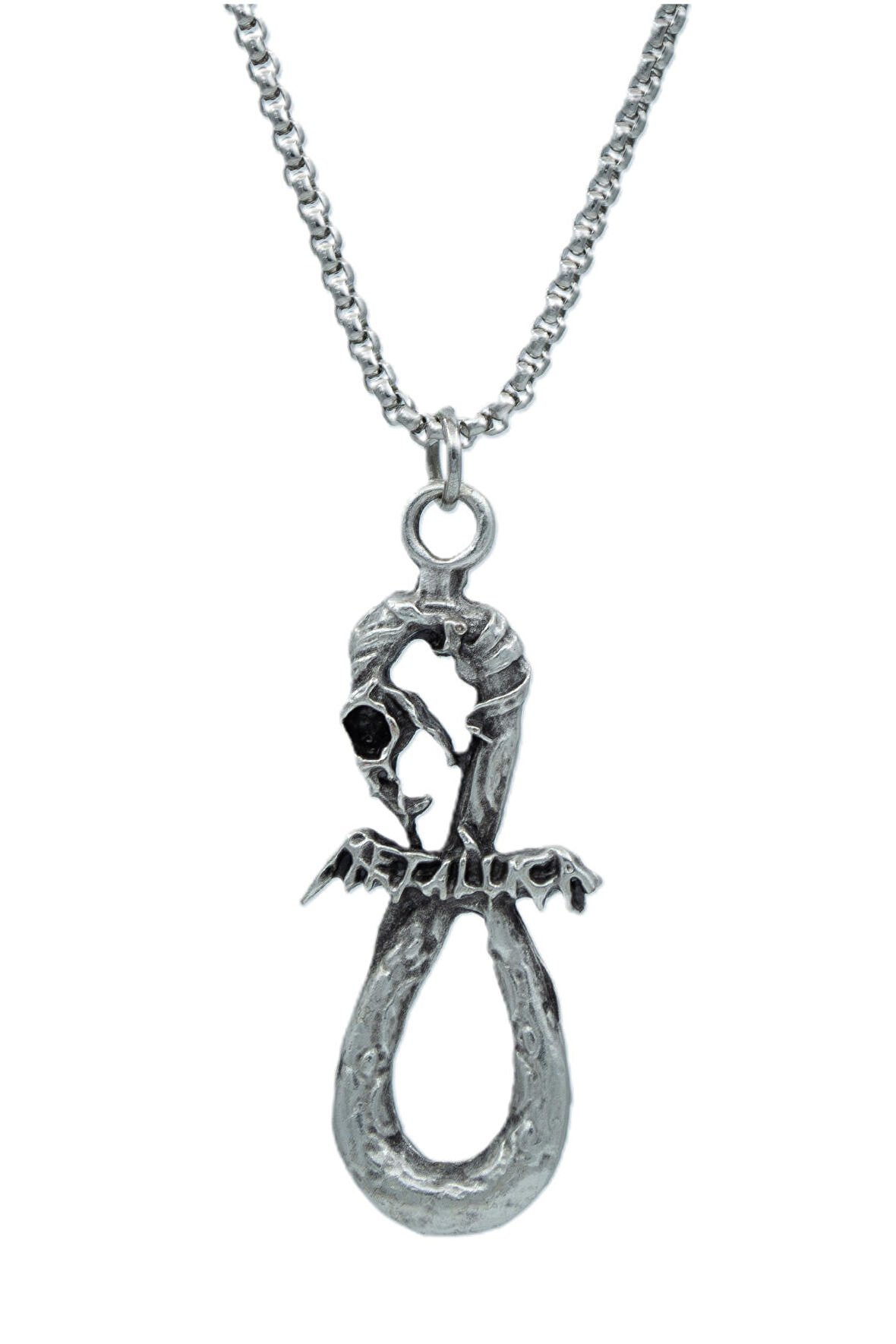 Metallica Örme Zincir Kolye - Gümüş Kaplama - Erkek Kadın Kolye - No:1546