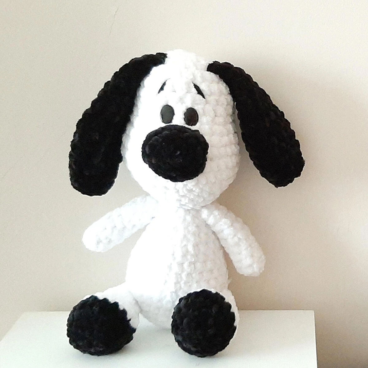 Amigurumi Örgü Oyuncak Köpek Beyaz