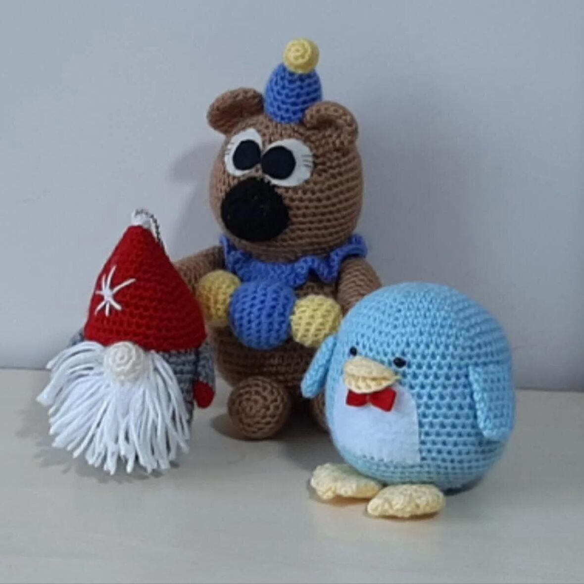 Amigurumi Oyuncak Ayıcıklar Uyku Bebekleri mavi