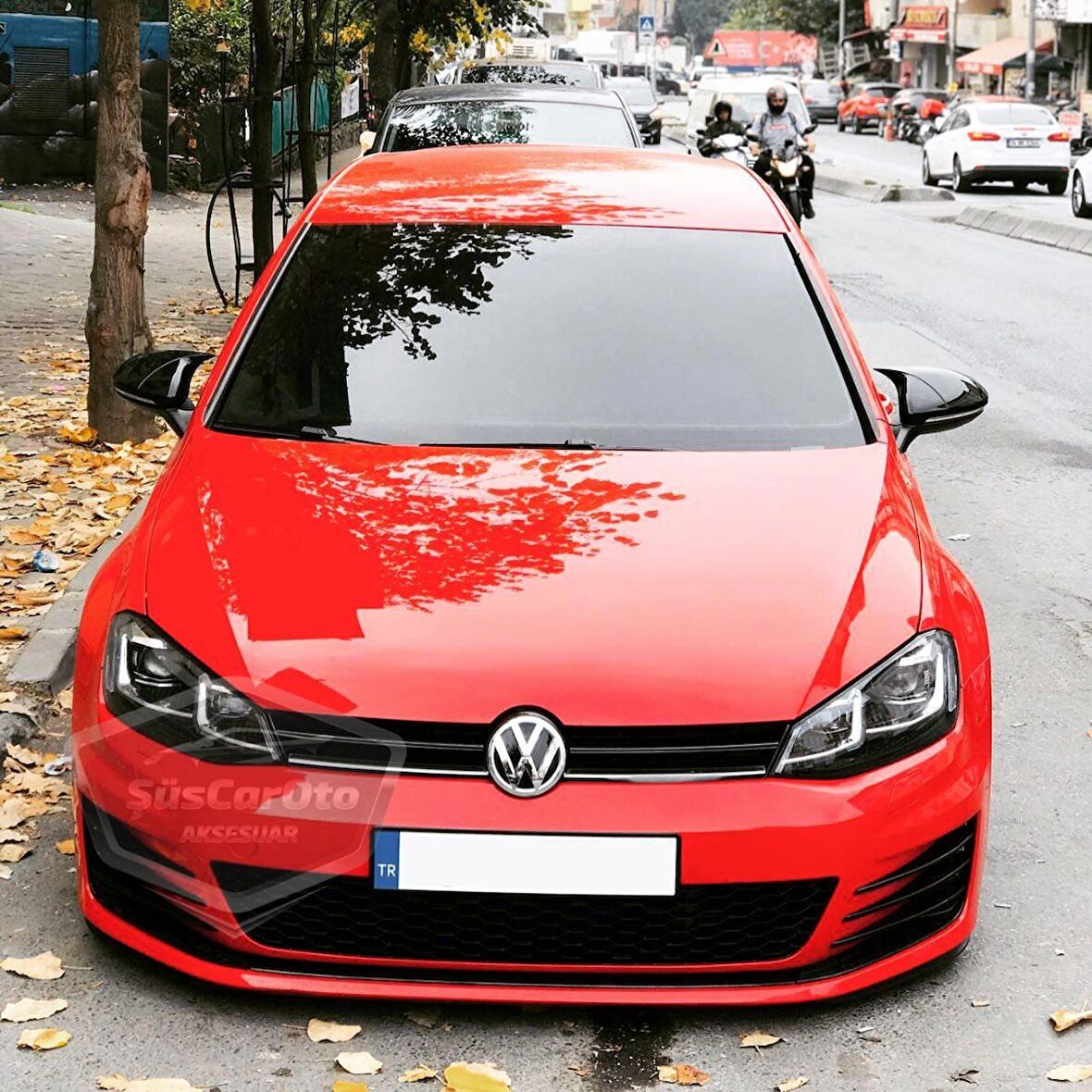 Vw Golf 7 7.5 2012-2020 Batman Yarasa Ayna Kapağı Piano Black ABS Plastik