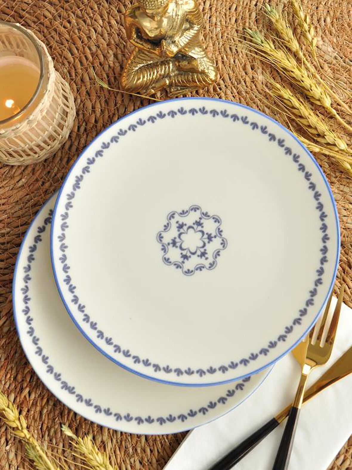 Sipahi Itır 6 li Porselen Pasta Tabağı 19 cm
