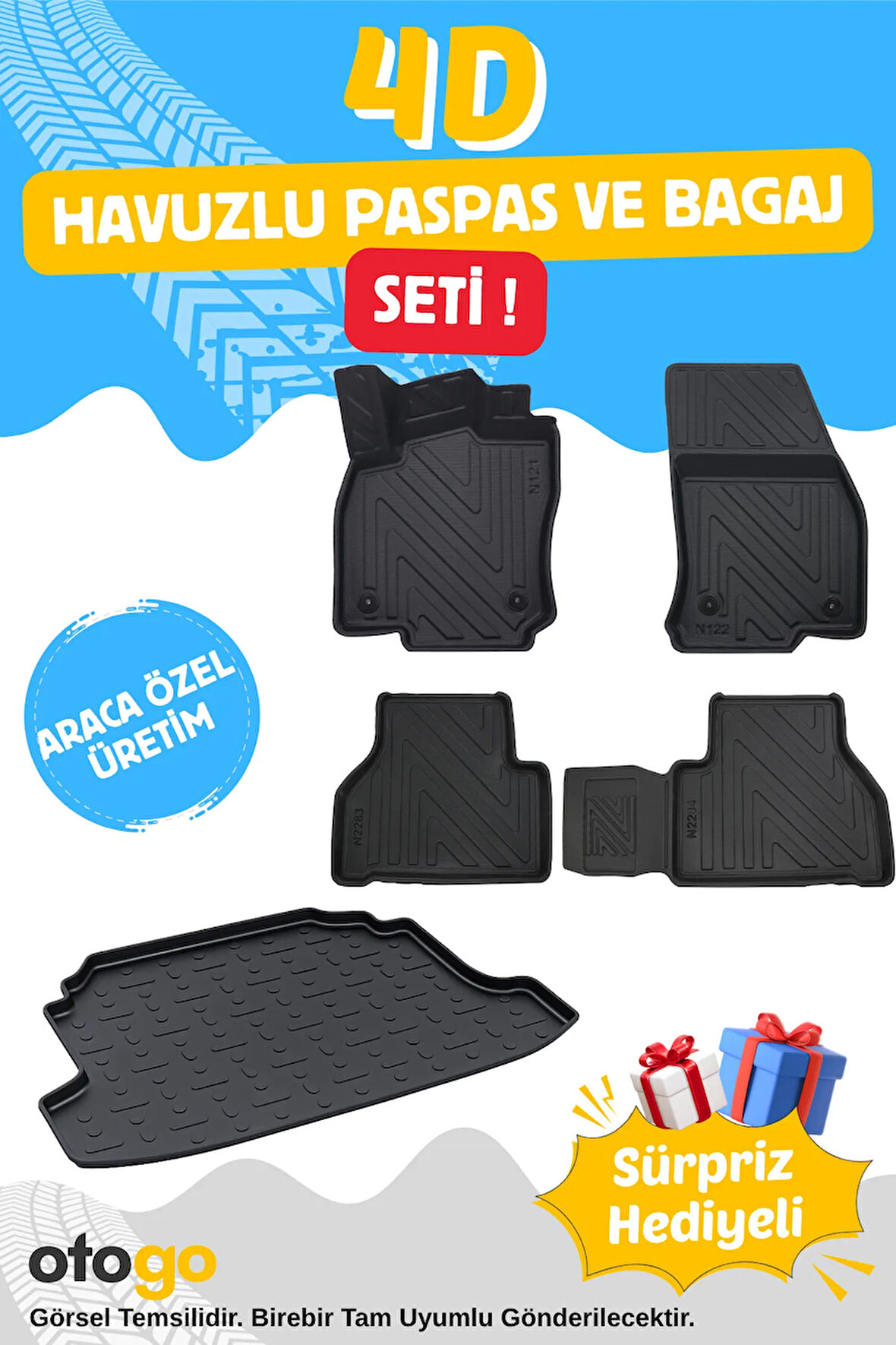 Byd Seal U Ev 2025 4D Havuzlu Paspas ve  BAGAJ HAVUZU ALT KADEME