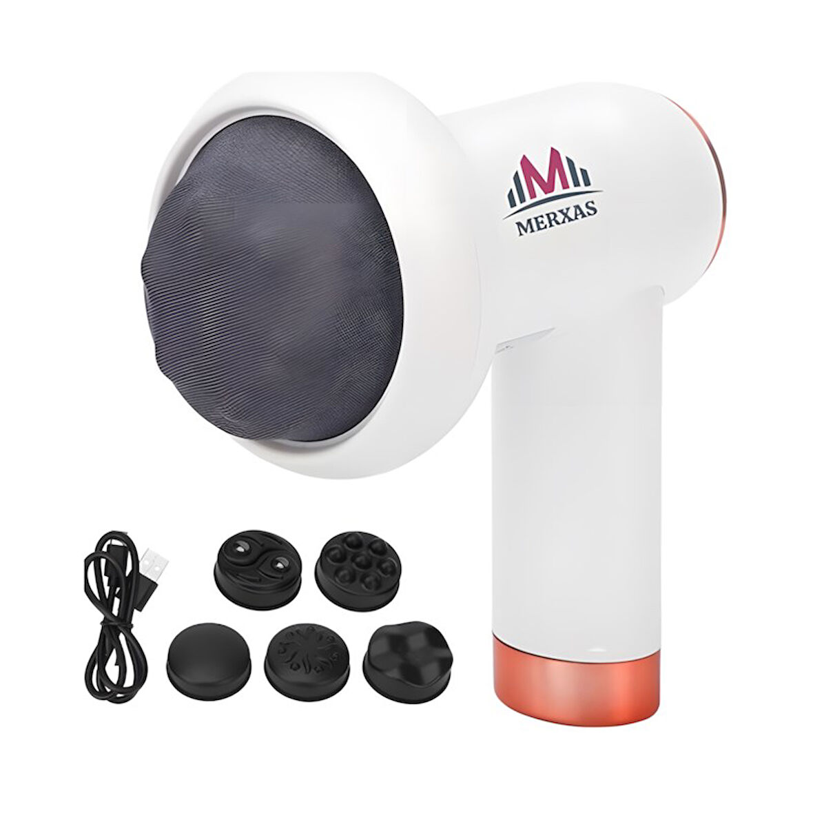 Merxas Shıatsu Masaj Teknigi Şarj Edilebilir 6 Seviye Kablosuz Titreşimli Masaj Aleti SL-630
