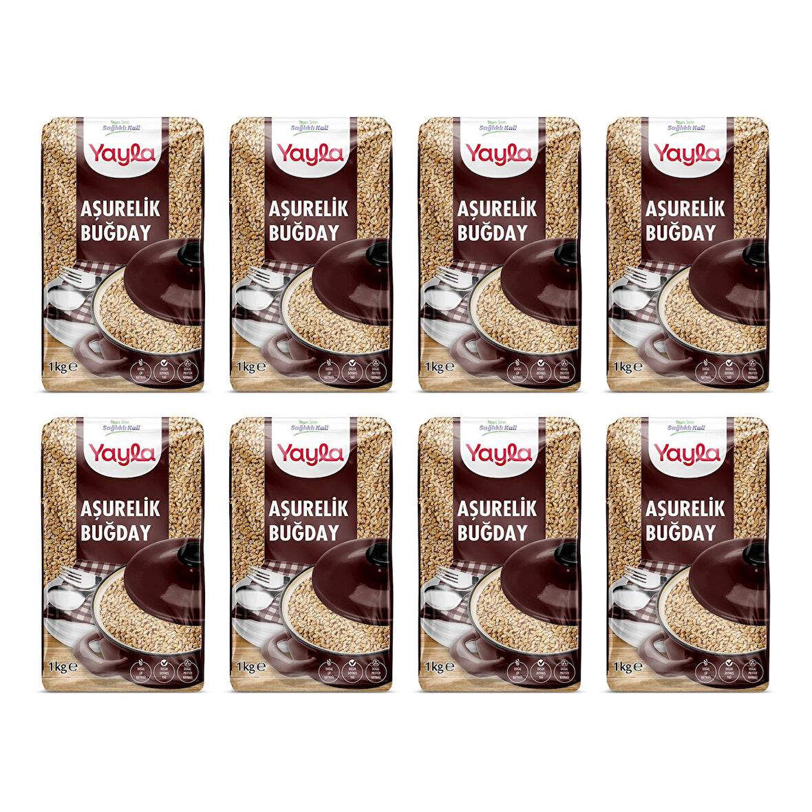Yayla Bakliyat Aşurelik Buğday 1 kg x 8 Adet
