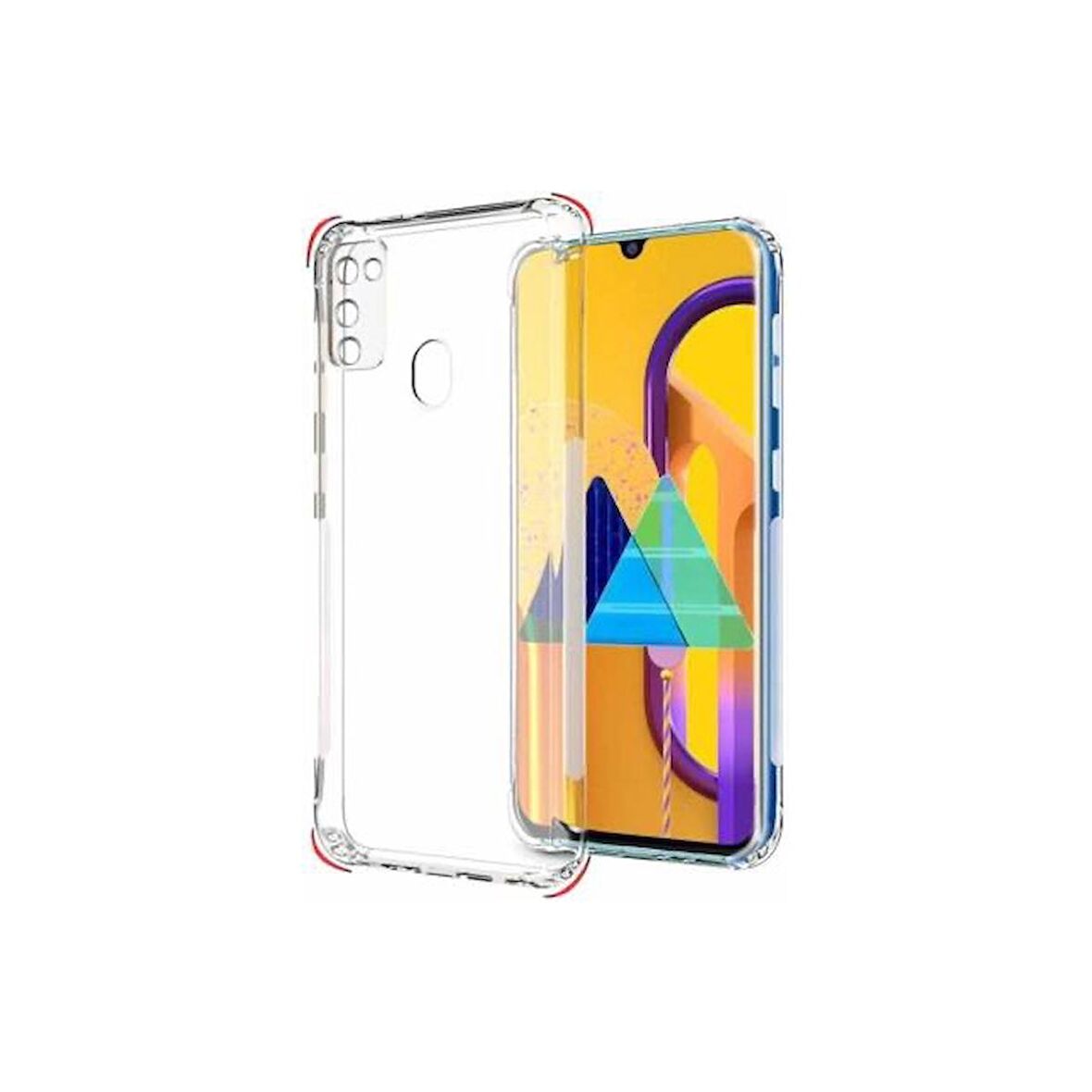 Smcase Samsung Galaxy M30s Kılıf Kamera Korumalı Darbeye Dayanıklı Silikon 