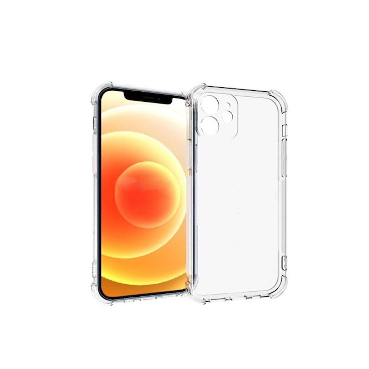 Smcase iPhone 12 Kılıf Kamera Korumalı Darbeye Dayanıklı Silikon 