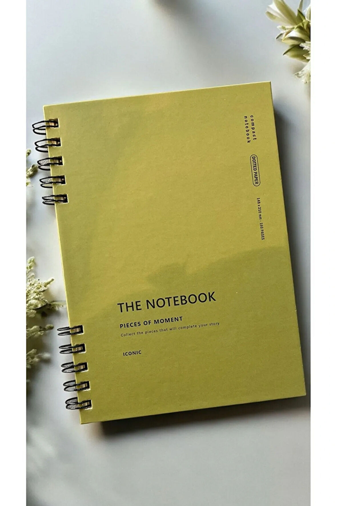 The Notebook Serisi Spiralli 80 Yaprak Noktalı A5 Defter (OLIVE GREEN KAPAK)