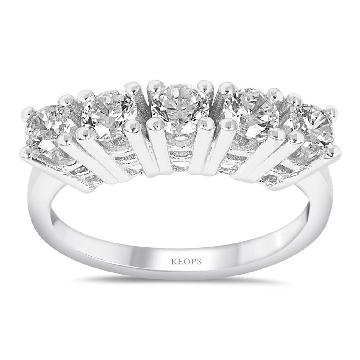 G Renk 0.85 Karat Pırlanta Beştaş Yüzük