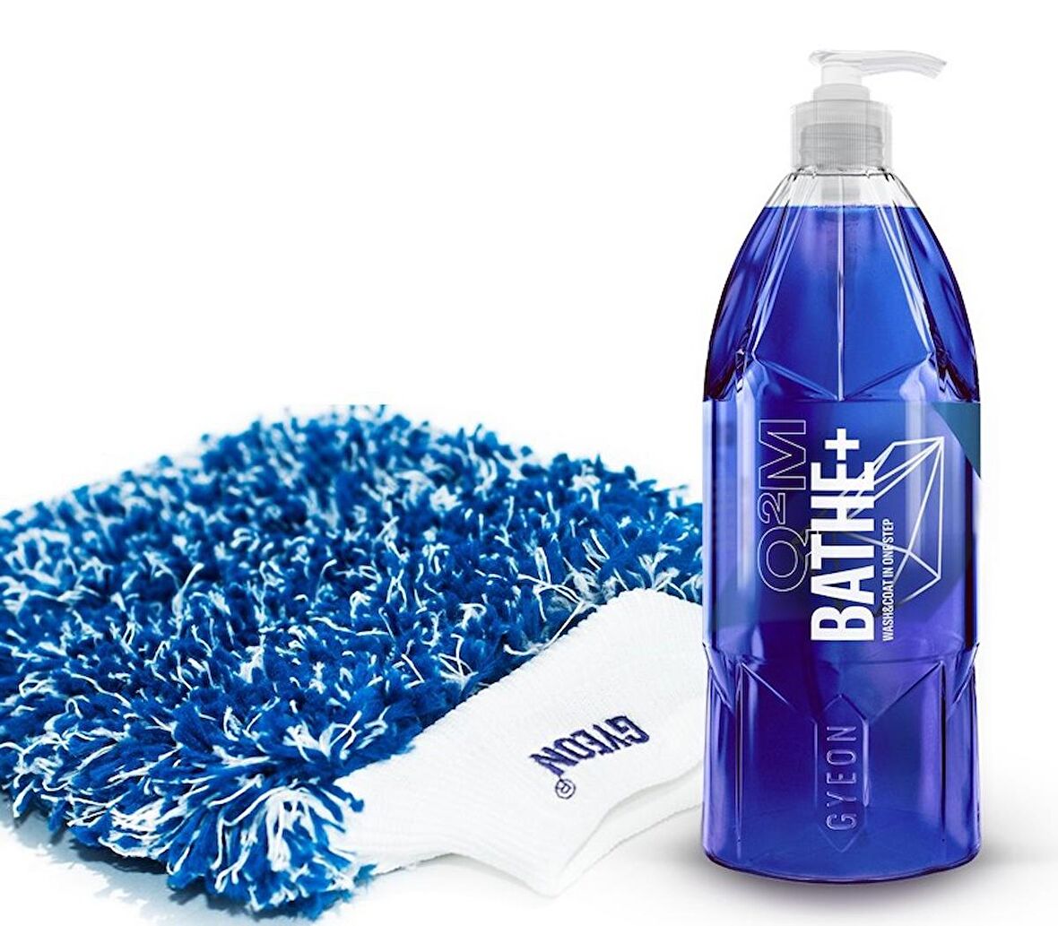 GYEON 2  Lİ SET Q2 BATHE+ PLUS 1000ml ŞAMPUAN + GYEON Q2M SMOOTHIE YIKAMA ELDİVENİ SET