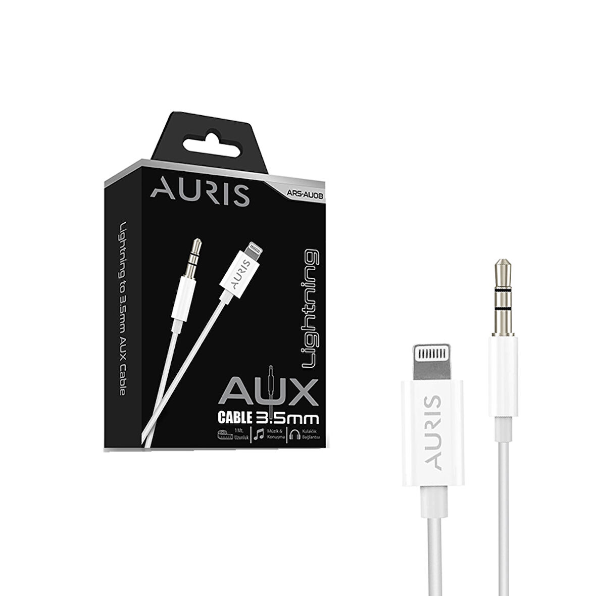 AUX TO LİGHTİNİNG KABLO ŞARJ SOKET GİRİŞ AU08