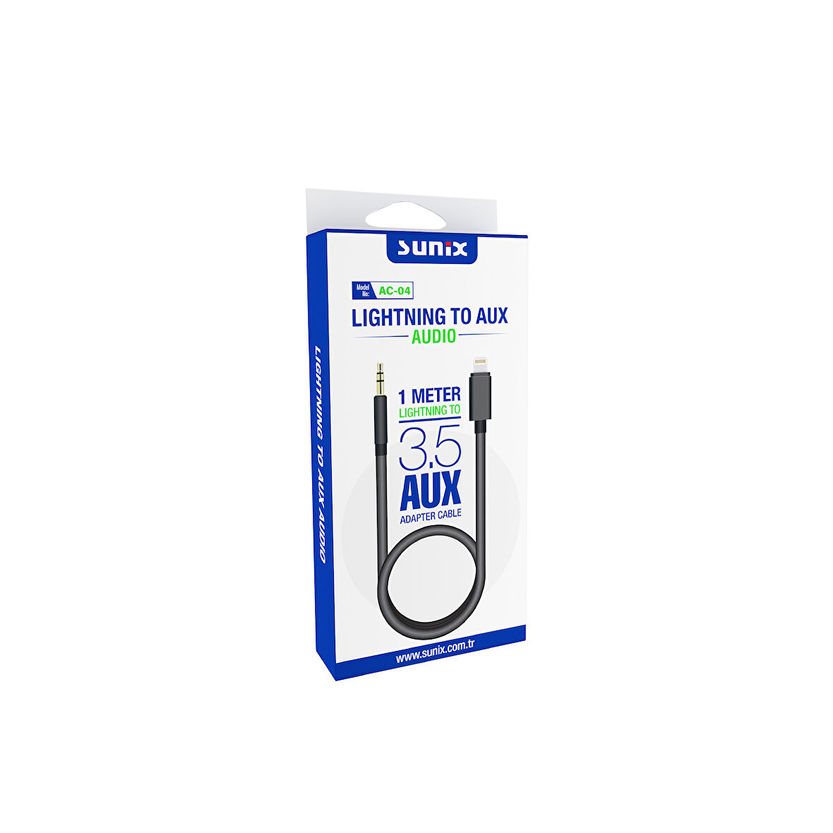 AUX TO LİGHTİNİNG KABLO ŞARJ SOKET GİRİŞ AC04 BEYAZ