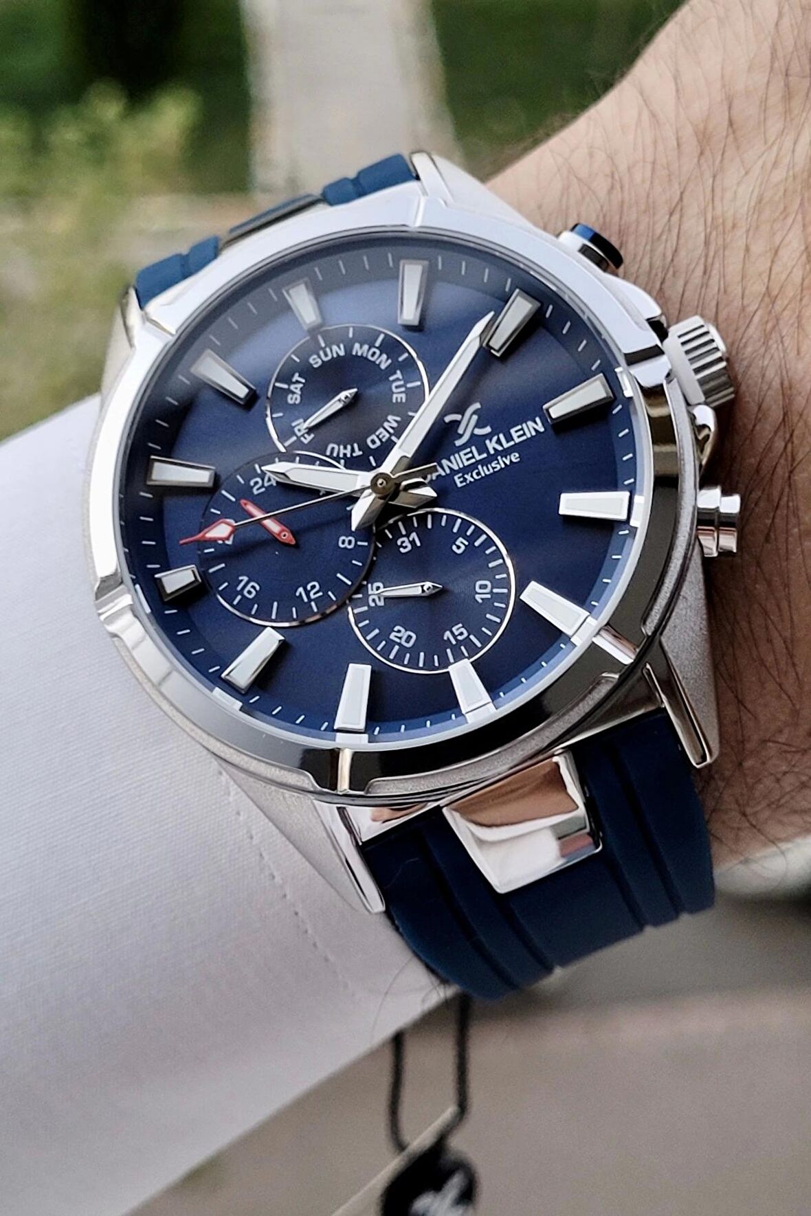 Daniel Klein DKISTE789 Lacivert Gümüş Renk İç Göstergeleri Aktif Erkek Kol Saati