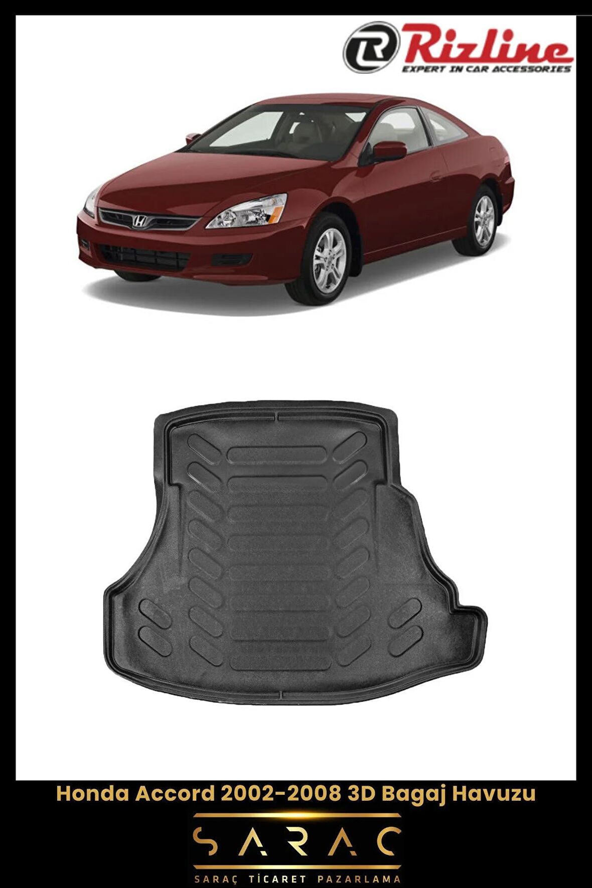Rizline Honda Accord 2002-2008 3d Bagaj Havuzu