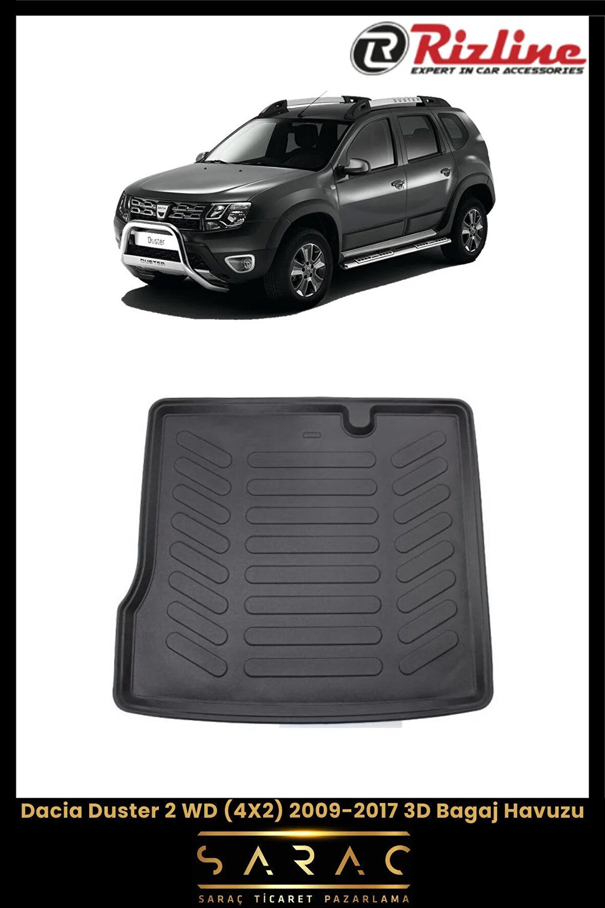 Rizline Dacia Duster 2 Wd (4x2) 2009-2017 3d Bagaj Havuzu