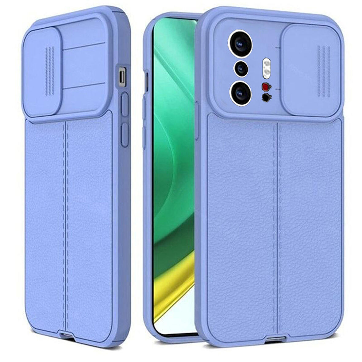 Gpack Xiaomi Mi 11T Kılıf Kamera Sürgülü Deri Dokulu Mat Silikon