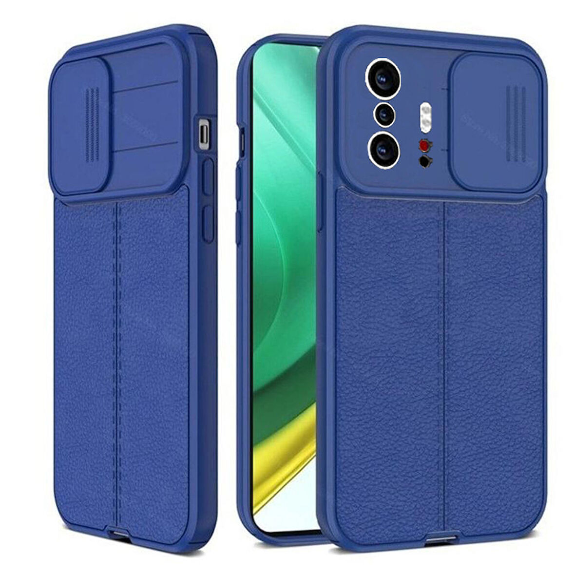 Gpack Xiaomi Mi 11T Kılıf Kamera Sürgülü Deri Dokulu Mat Silikon