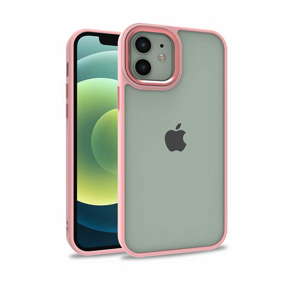 Gpack Apple iPhone 11 Kılıf Flora Sert Silikon Arkası Cam Şeffaf