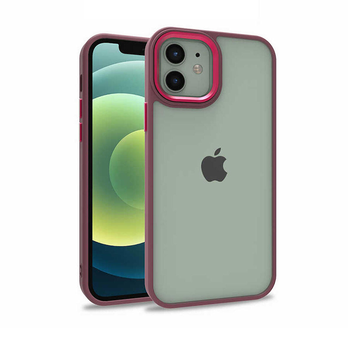 Gpack Apple iPhone 11 Kılıf Flora Sert Silikon Arkası Cam Şeffaf